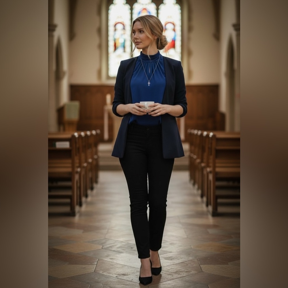 Violet & Claire Royal Blue Blouse